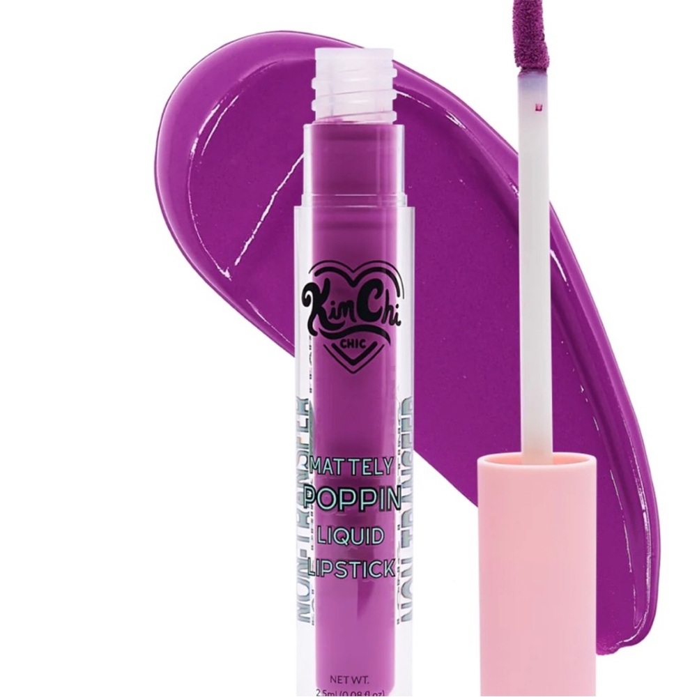 2 KimChi Chic Beauty Purple Liquid Lipstick to the Gawds mattely poppin 2.5ml